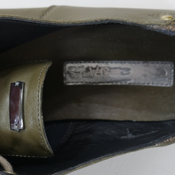 adidas SLVR Brogue Green Leather Oxford Shoes main image 5